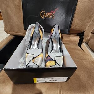 Carlos by Carlos Santana Yellow and Silver Heels